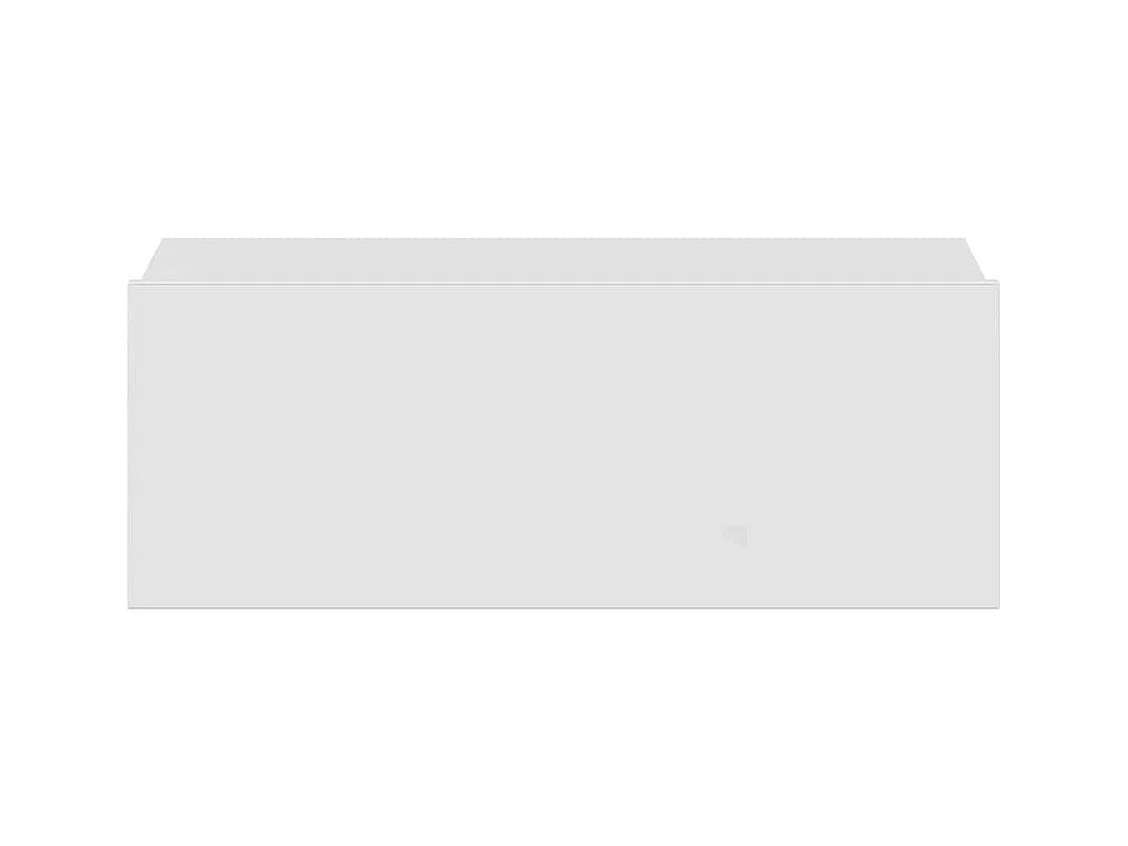 Comodini Pensili 2pz Bianco Lucido 40x30x15cm Legno Multistrato