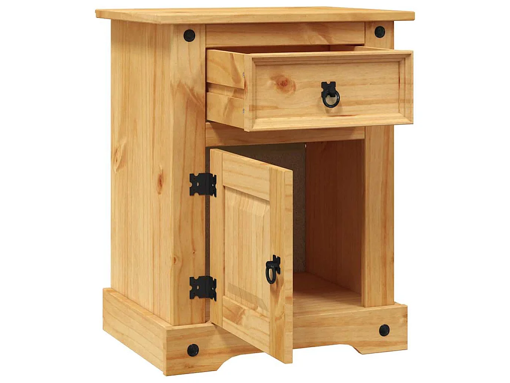 Nachtkastje Mexicaans grenenhout Corona-stijl 53x39x66 cm