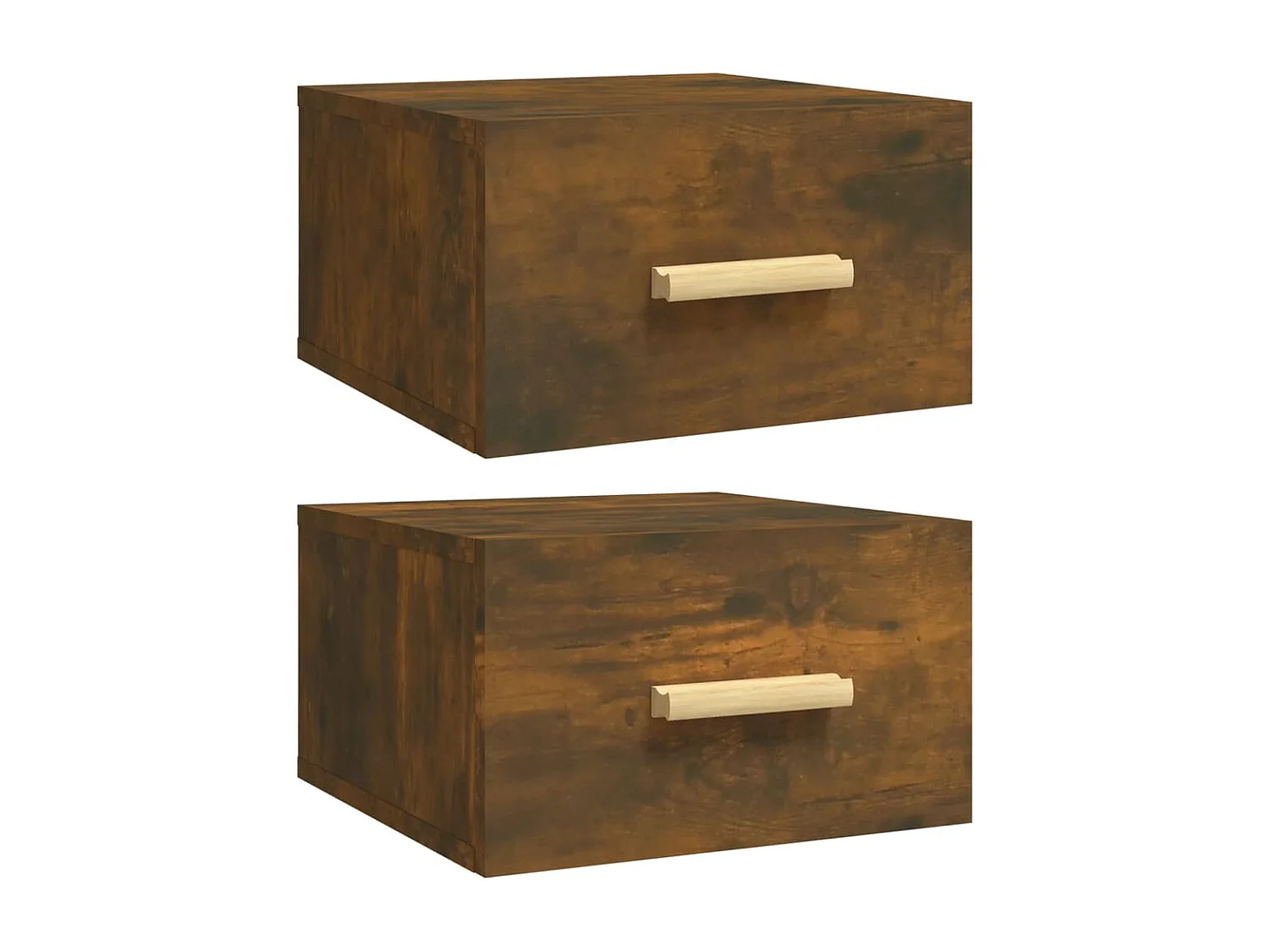 Tables de chevet murales 2 pcs chêne fumé 35x35x20 cm