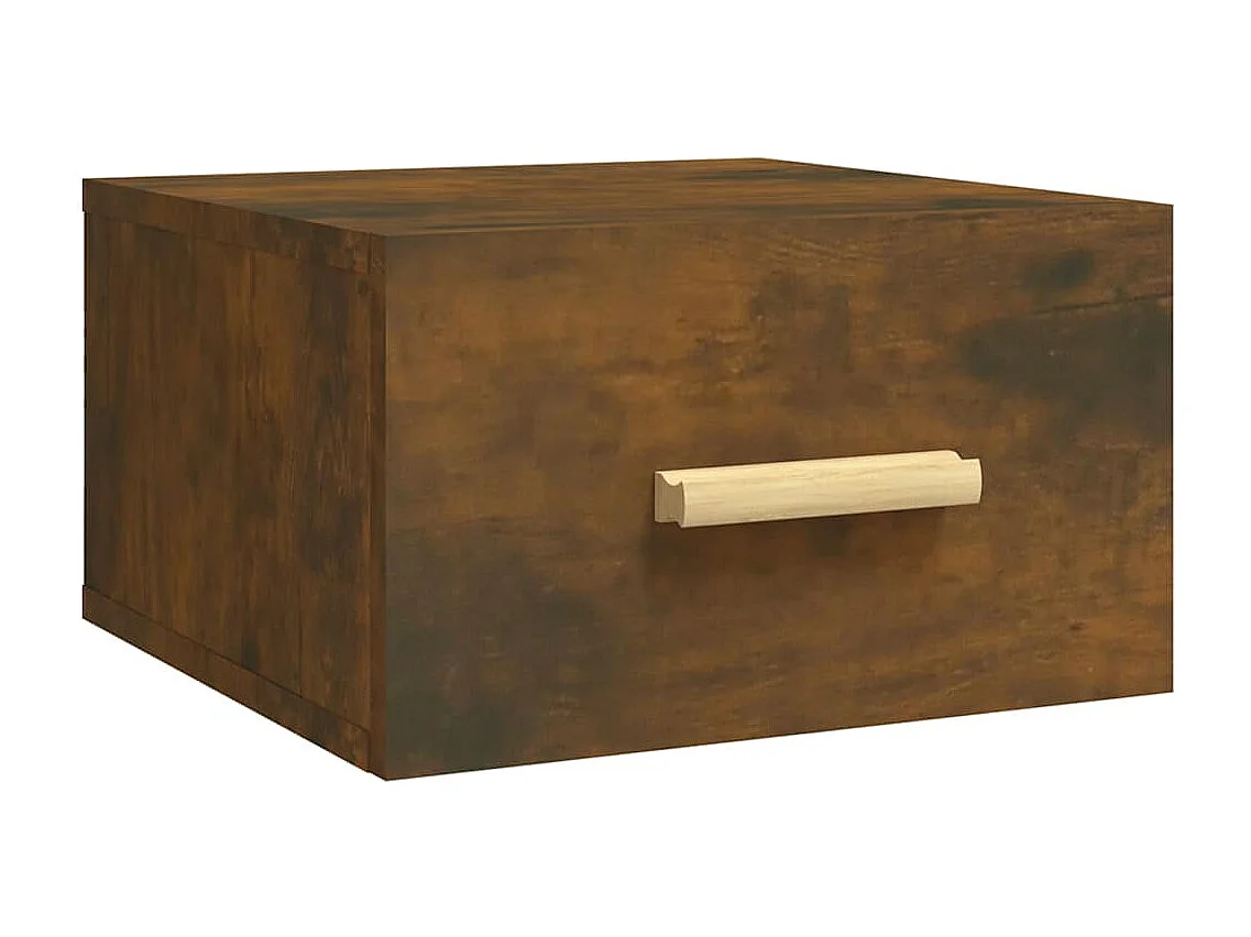 Tables de chevet murales 2 pcs chêne fumé 35x35x20 cm