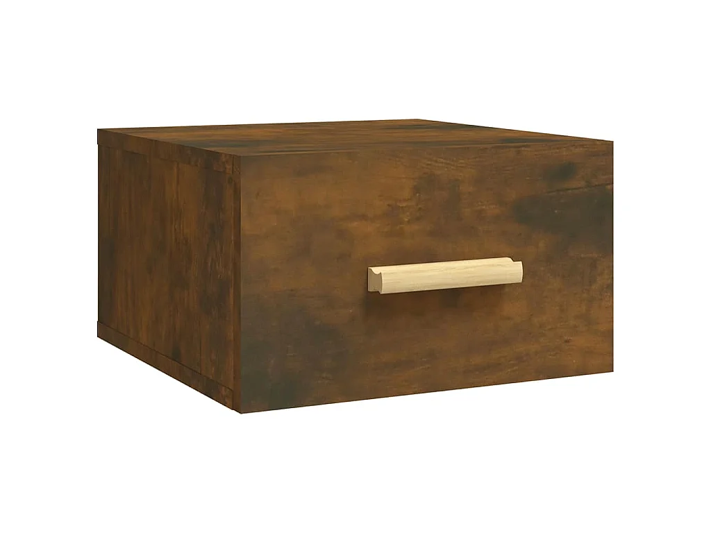 Tables de chevet murales 2 pcs chêne fumé 35x35x20 cm