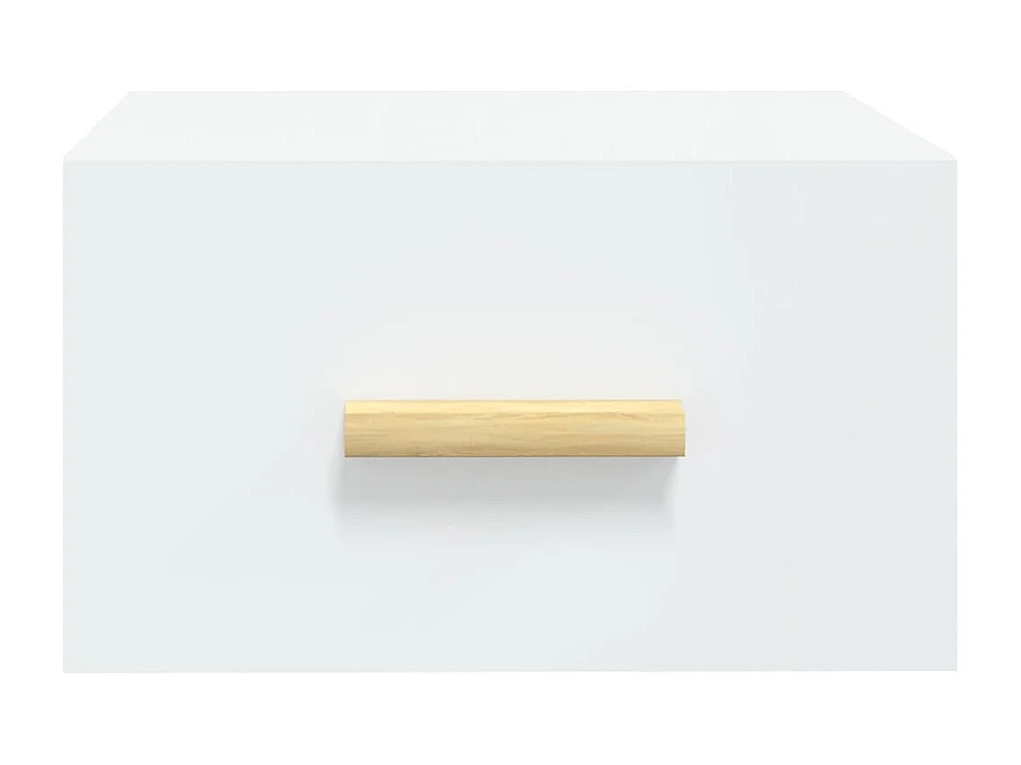 Mesitas de noche de pared 2 uds blanco 35x35x20 cm