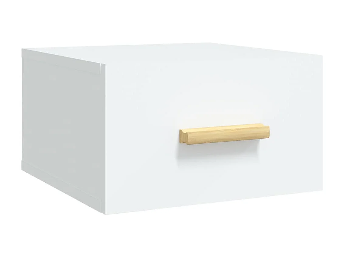 Mesas de cabeceira montagem na parede 2 pcs 35x35x20 cm branco