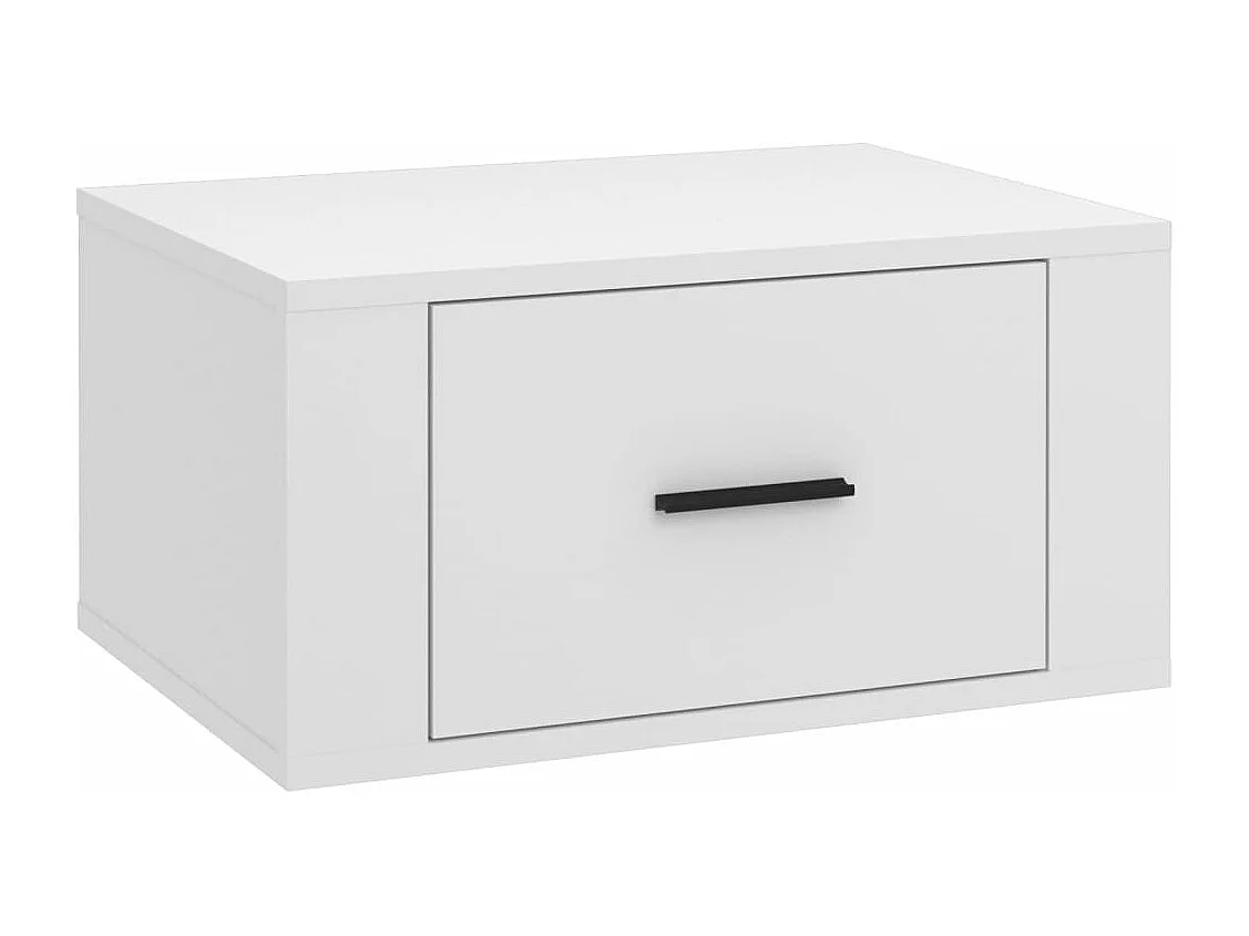 Table de chevet murale Blanc 50x36x25 cm
