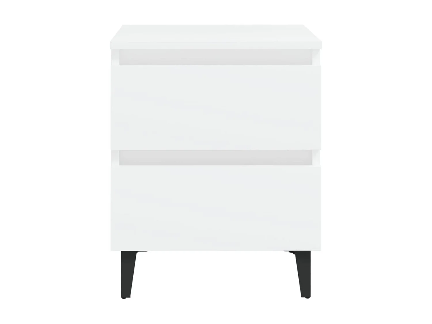 Mesitas de noche 2 uds madera contrachapada blanco 40x35x50 cm