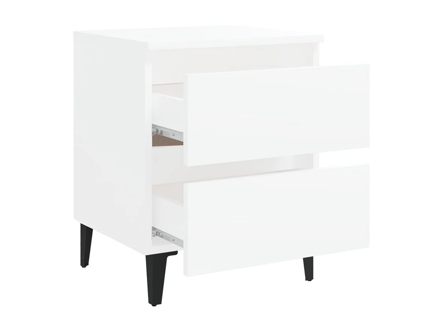 Tables de chevet 2 pcs blanc 40x35x50 cm bois d'ingénierie