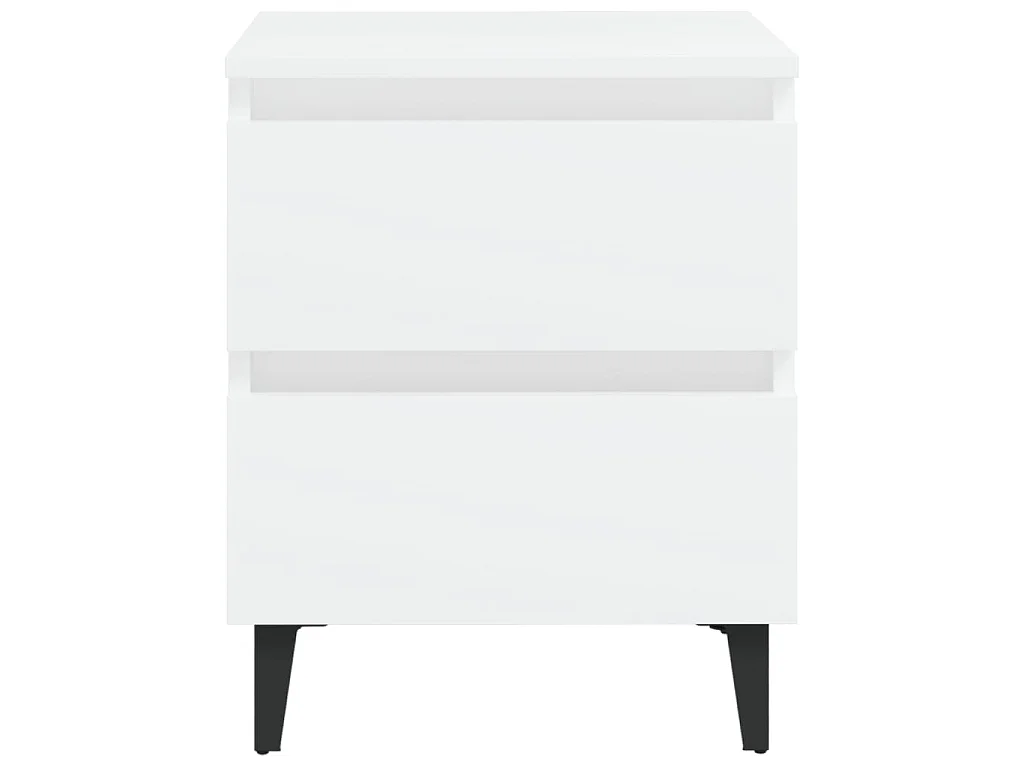 Comodini 2 pz Bianco 40x35x50 cm in Legno Multistrato