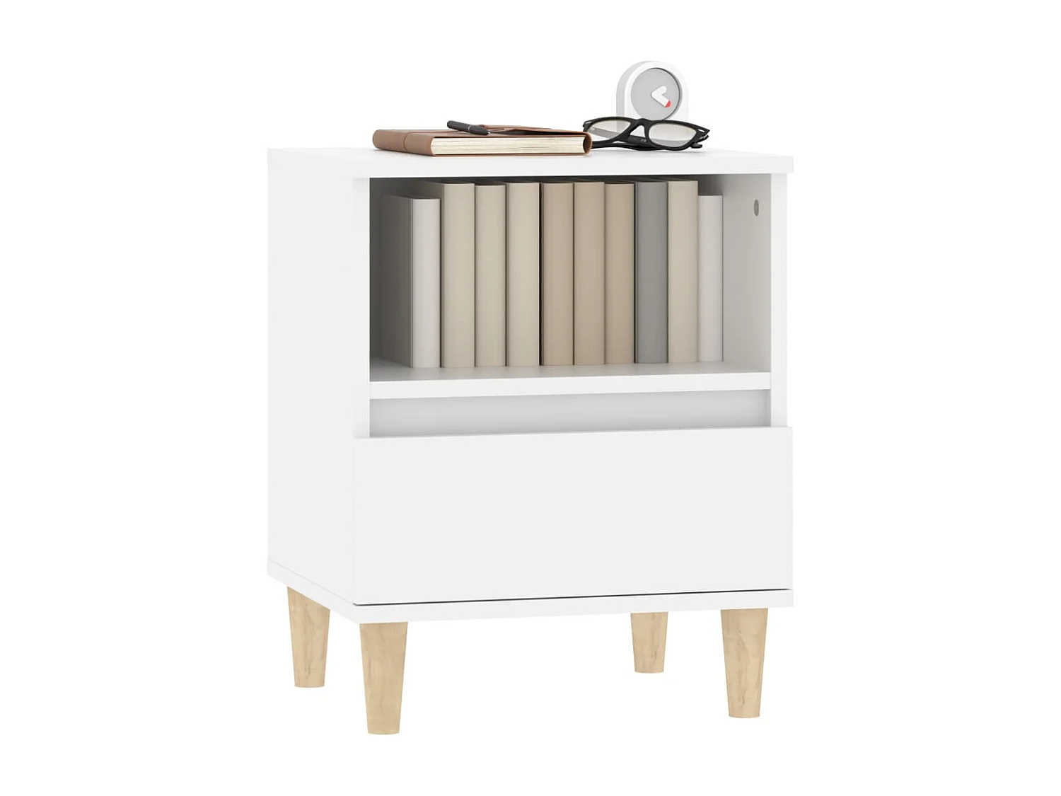 Tables de chevet 2 pcs Blanc 40x35x50 cm