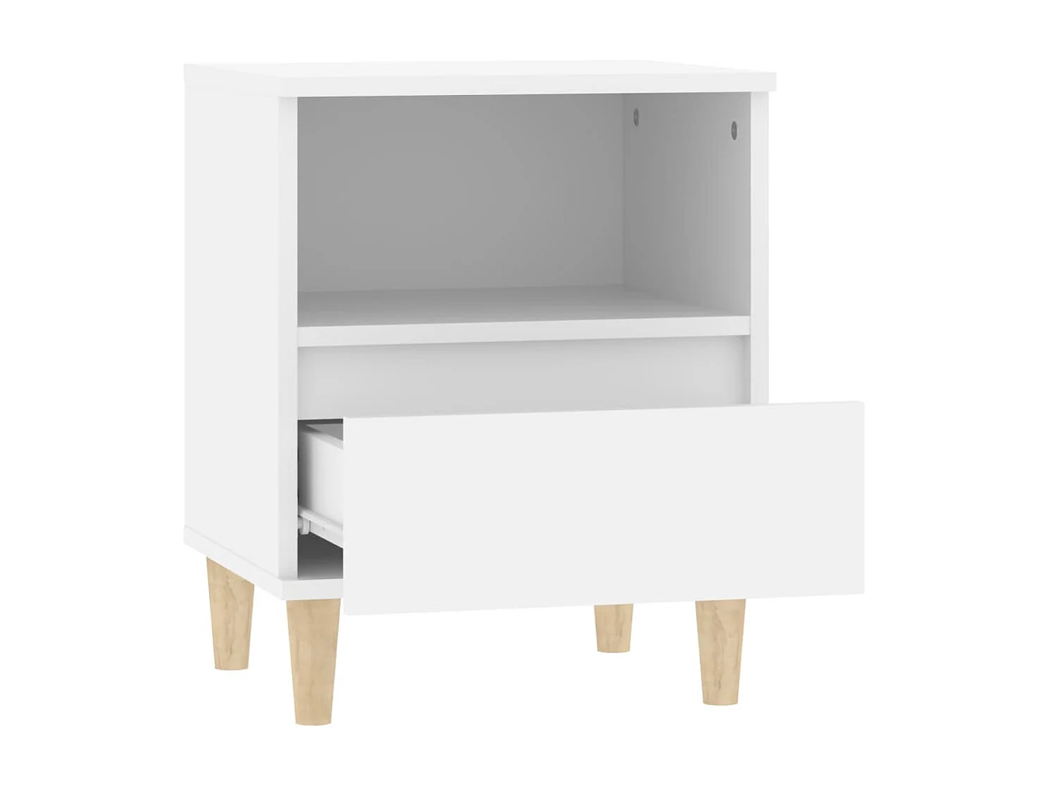 Tables de chevet 2 pcs Blanc 40x35x50 cm
