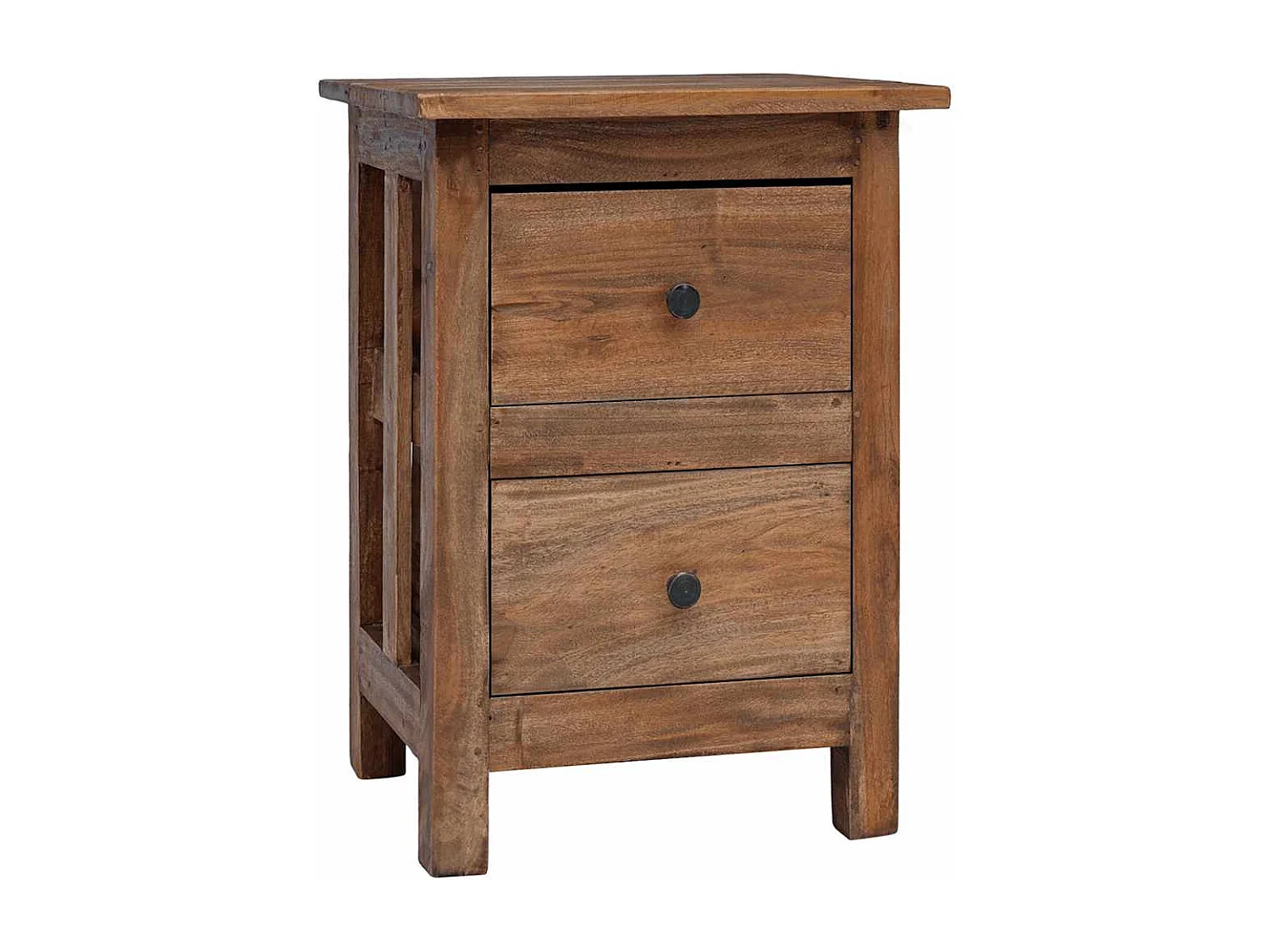 Mesita de noche de madera maciza de caoba 40x30x51 cm