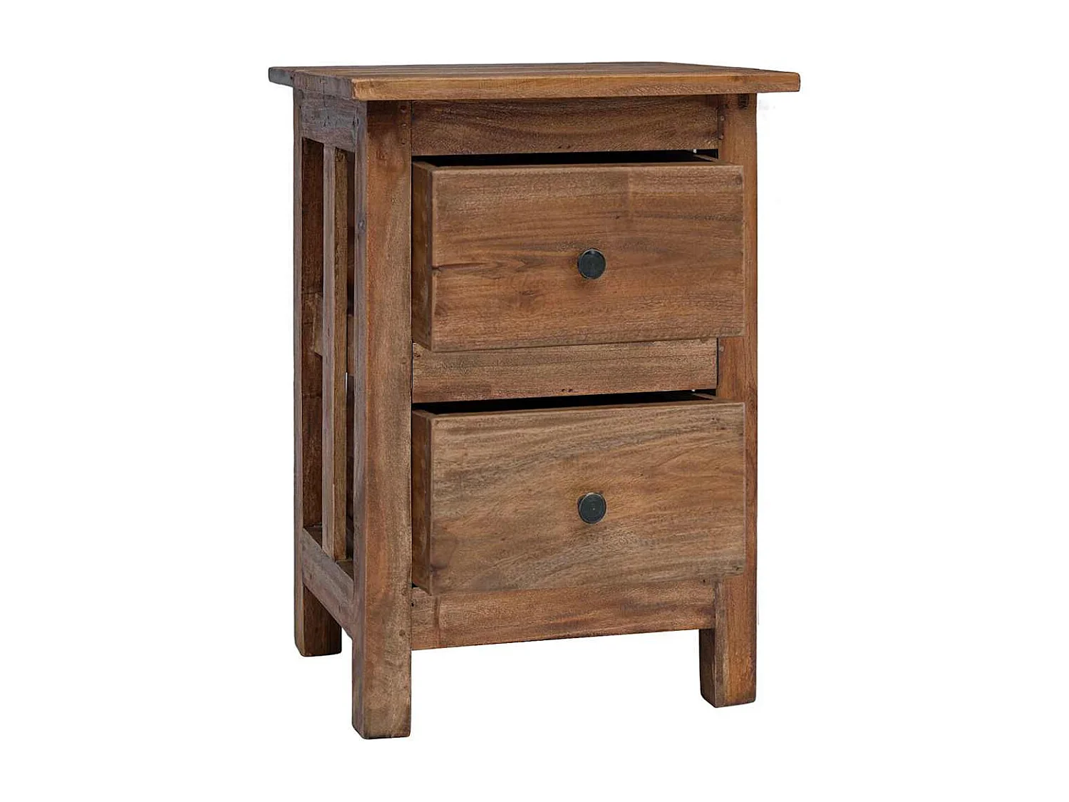 Mesita de noche de madera maciza de caoba 40x30x51 cm