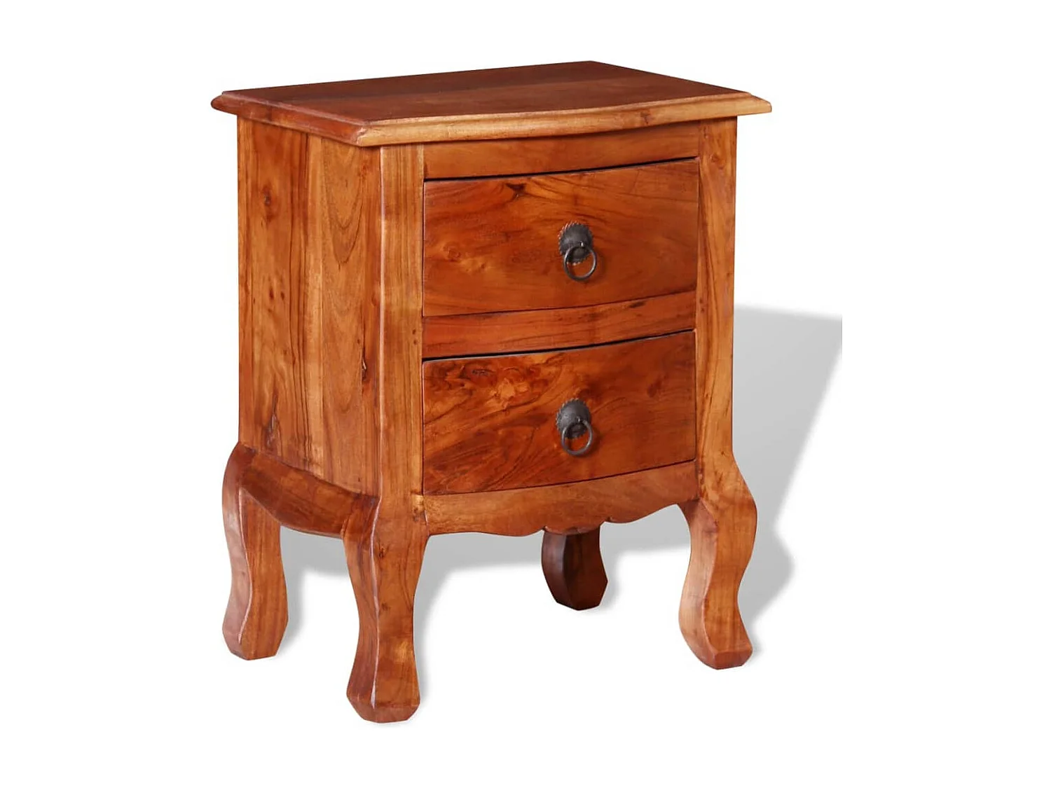 Table de chevet avec tiroirs Bois d'acacia massif