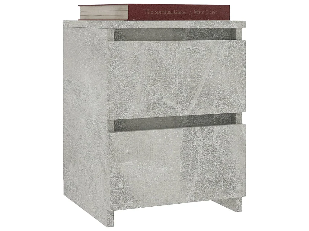Nachtkastjes 2 st 30x30x40 cm bewerkt hout betongrijs