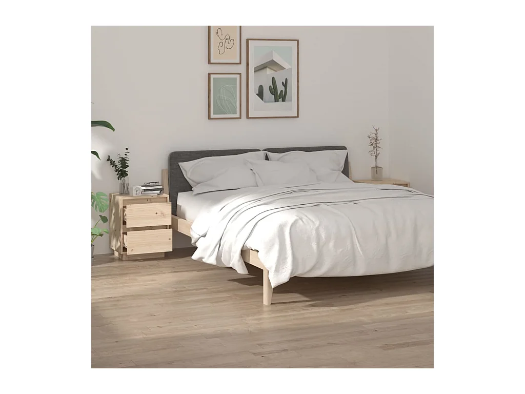 Tables de chevet 2 pcs 40x35x50 cm Bois de pin solide