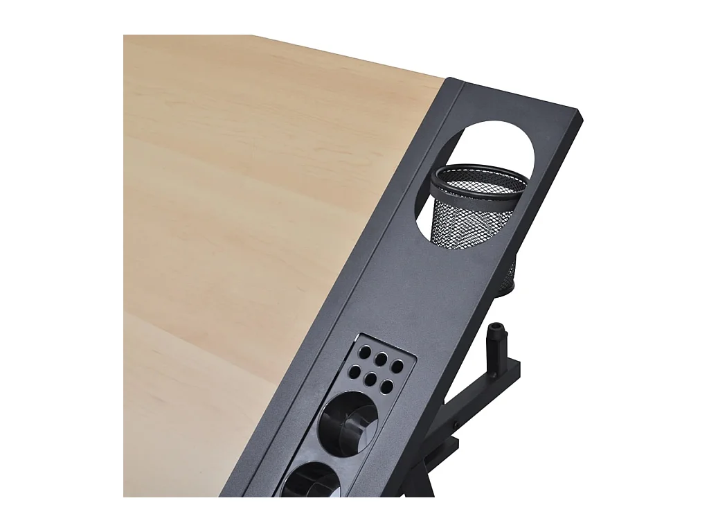 Mesa de dibujo inclinable con 2 cajones y taburete