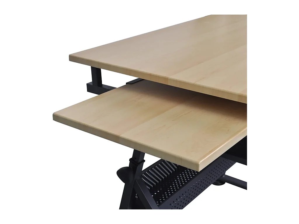 Mesa de dibujo inclinable con 2 cajones y taburete