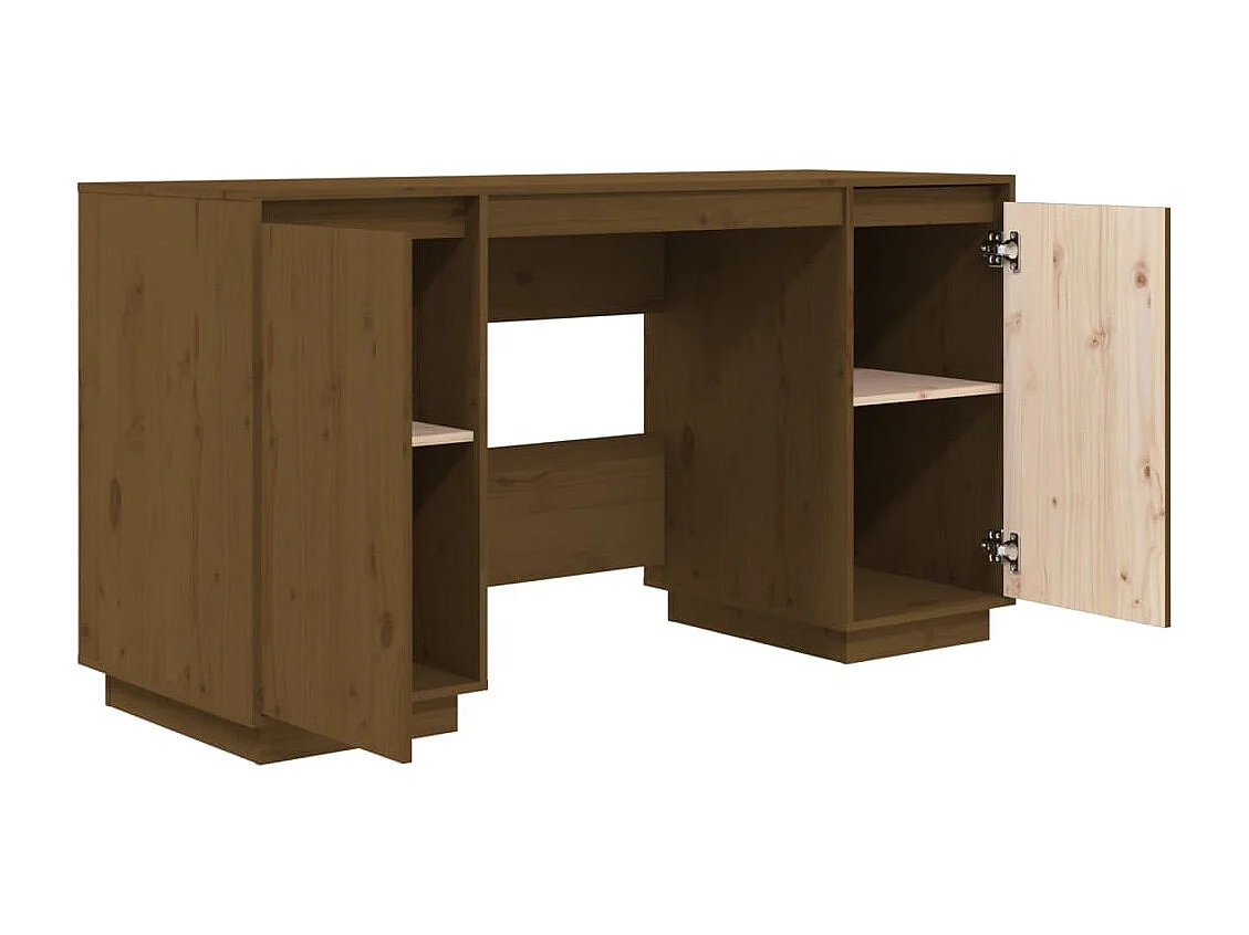 Bureau Marron miel 140x50x75 cm Bois massif de pin