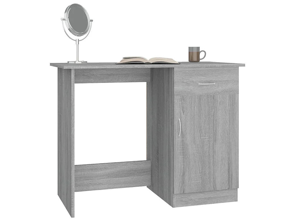 Schreibtisch Grau Sonoma 100x50x76 cm Holzwerkstoff