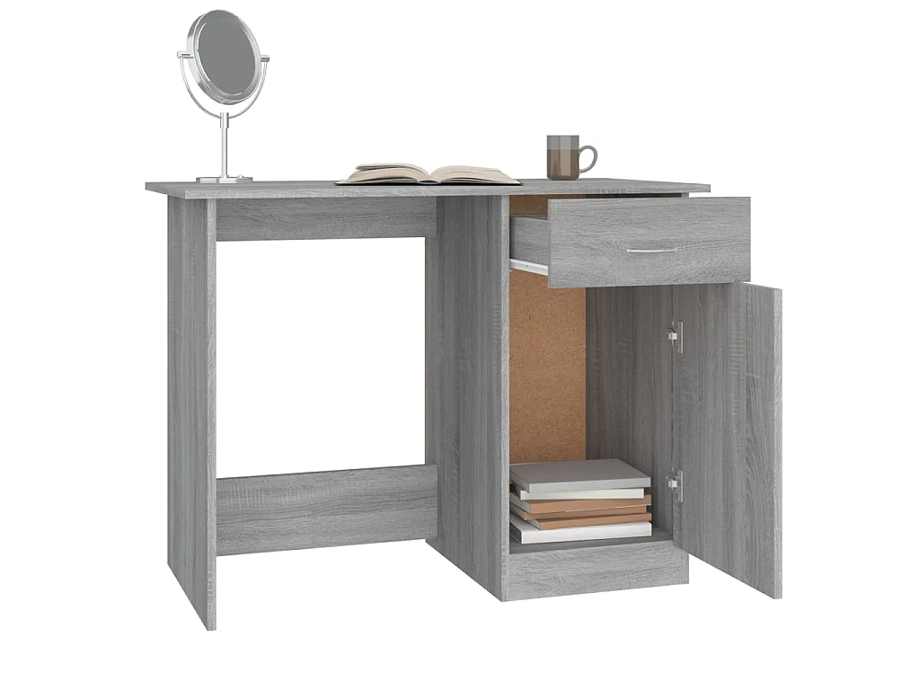 Schreibtisch Grau Sonoma 100x50x76 cm Holzwerkstoff