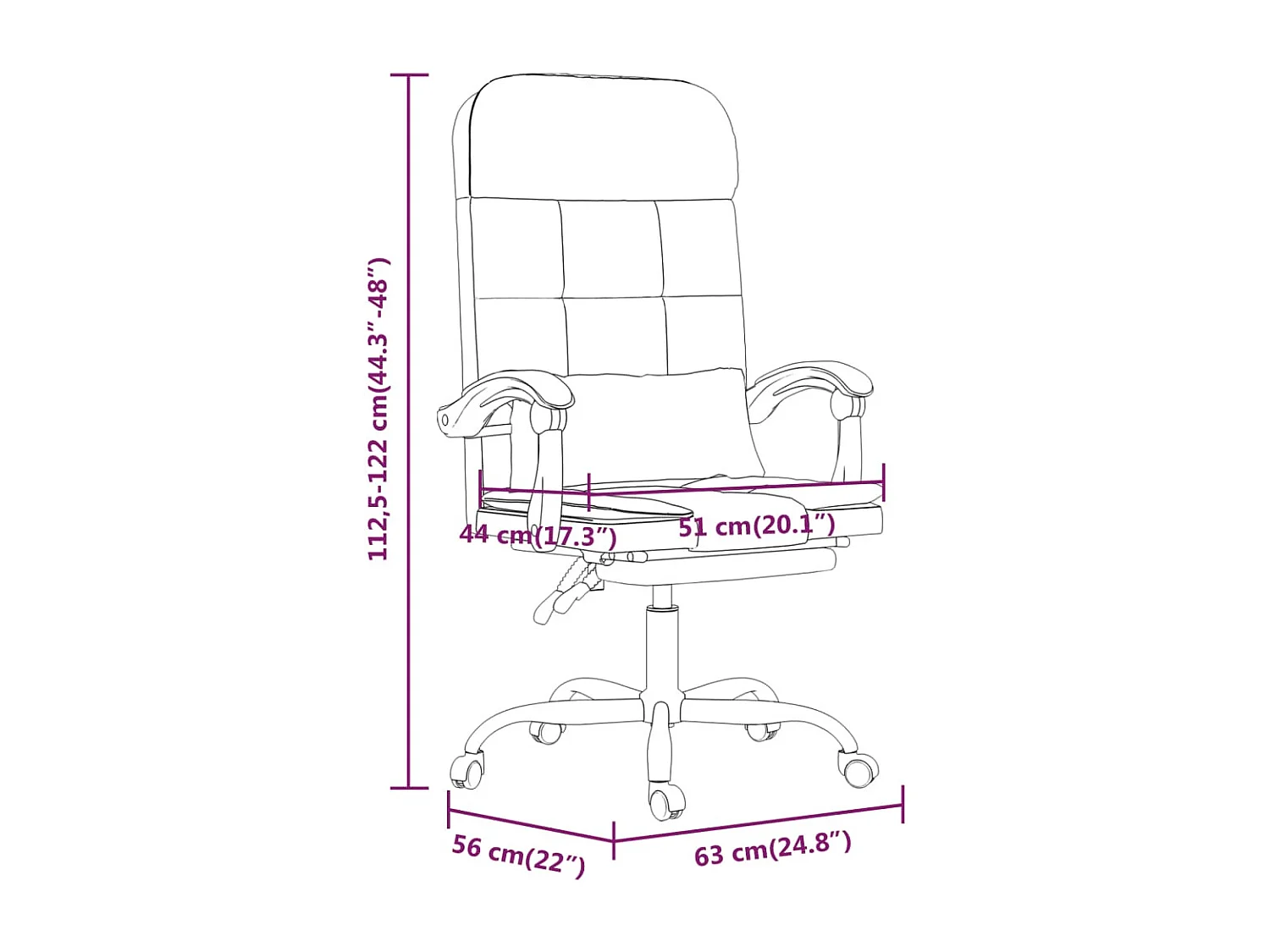 Bürostuhl mit Massagefunktion Taupe Stoff