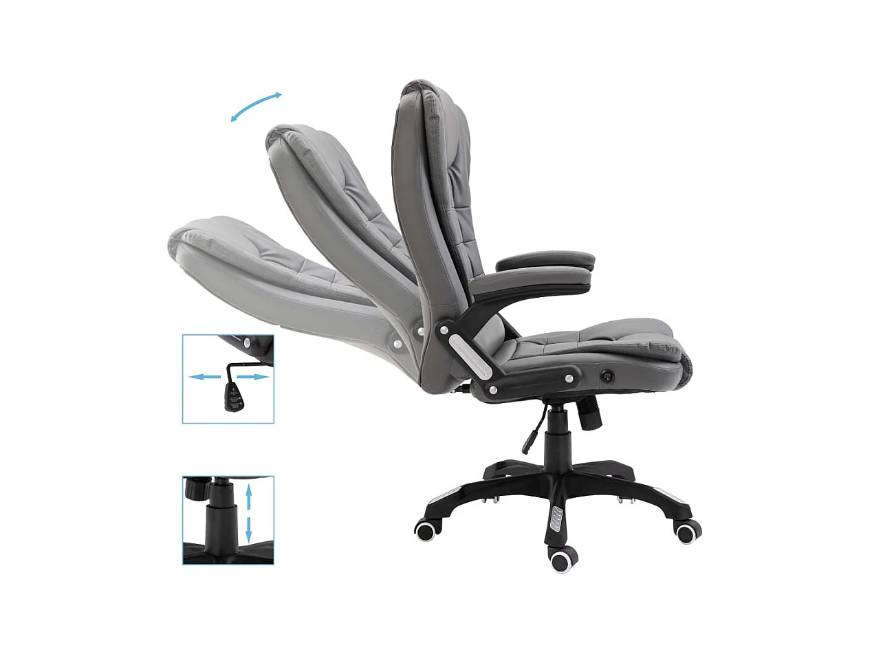 Kantoorstoel kunstleer antraciet