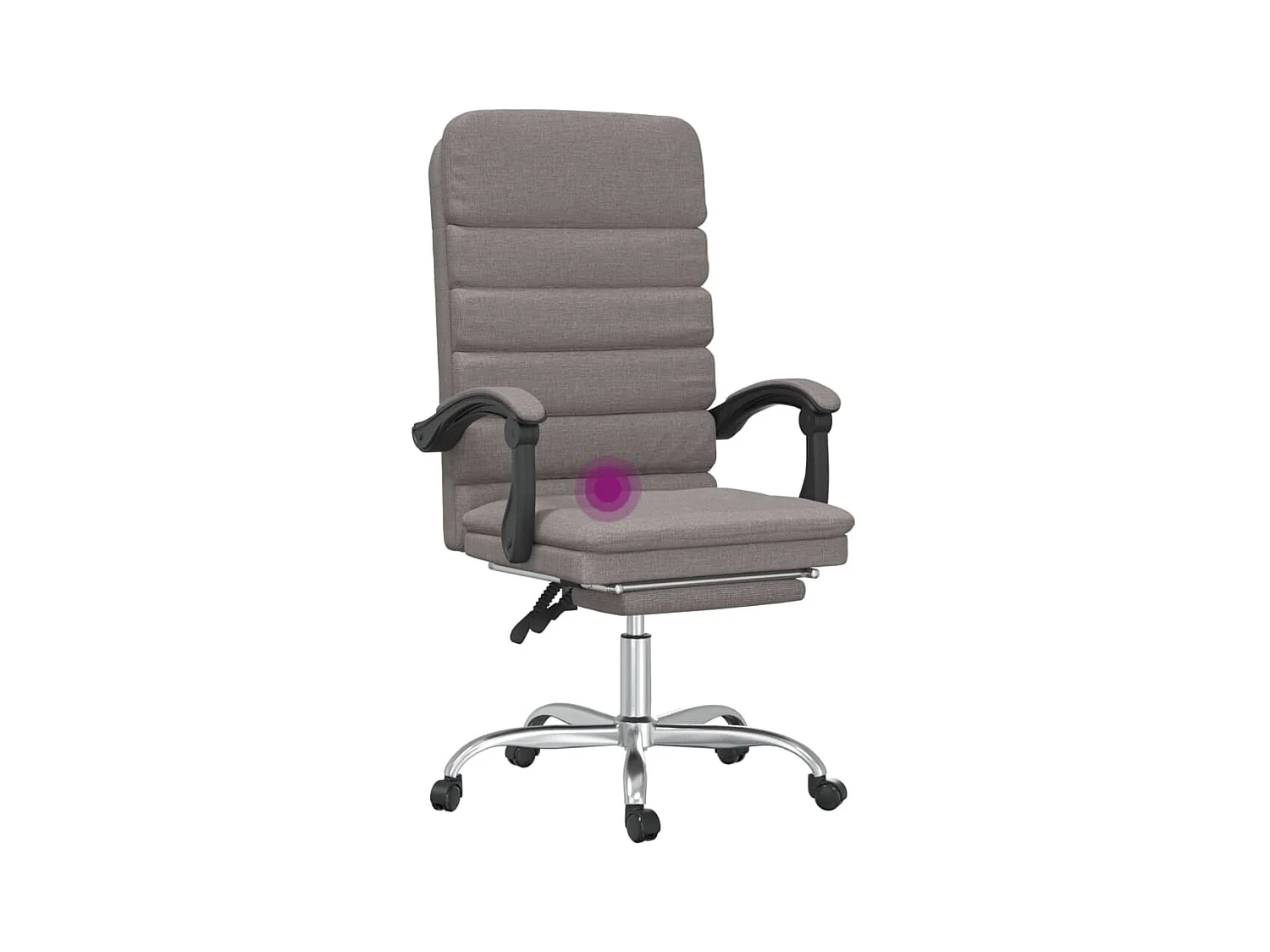 Fauteuil de massage inclinable de bureau Taupe Tissu