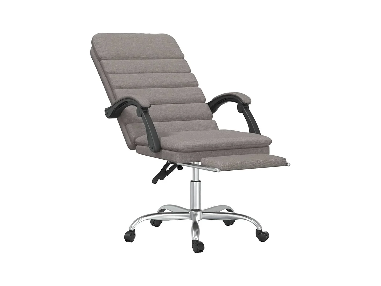 Fauteuil de massage inclinable de bureau Taupe Tissu