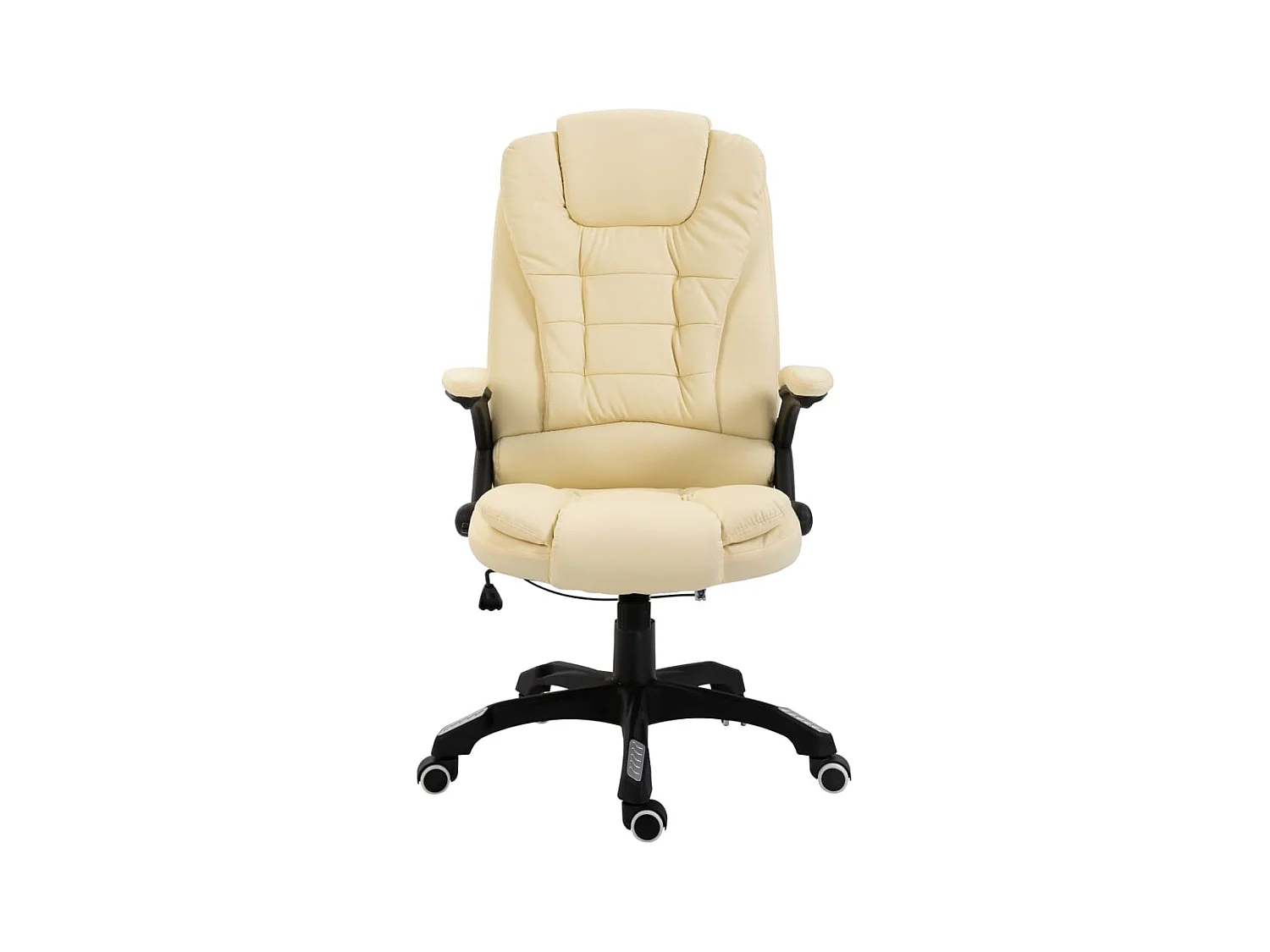 Kantoorstoel kunstleer crème