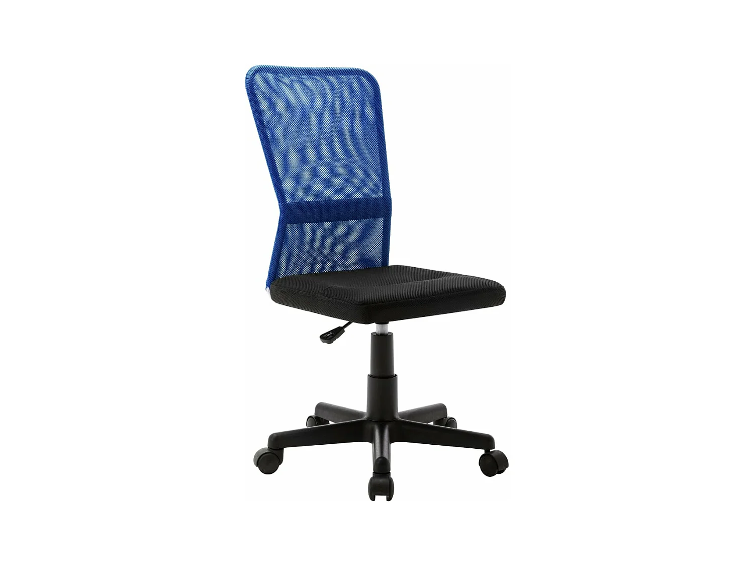 Chaise de bureau Noir et bleu 44x52x100 cm Tissu en maille