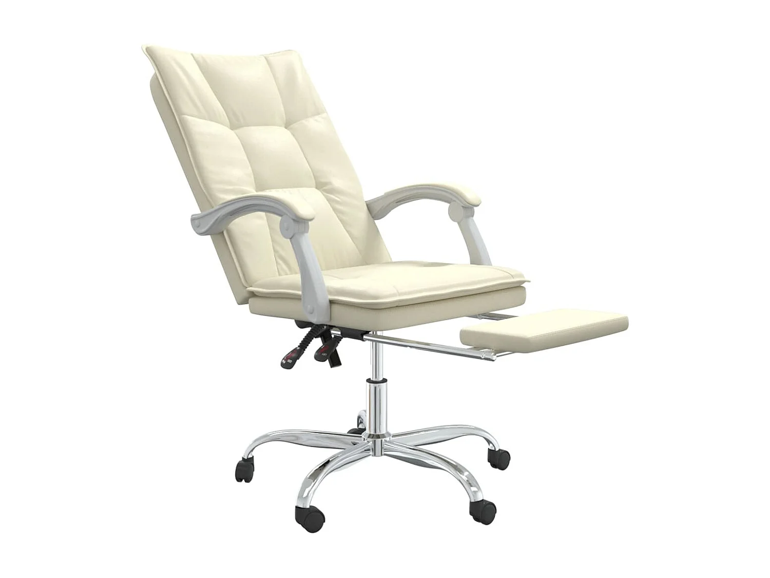 Fauteuil inclinable de bureau Crème Similicuir
