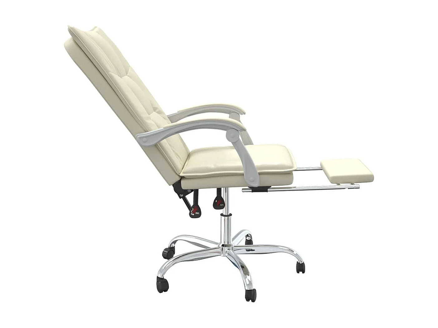 Fauteuil inclinable de bureau Crème Similicuir