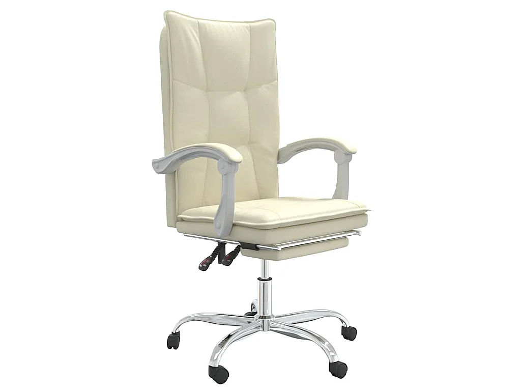 Fauteuil inclinable de bureau Crème Similicuir
