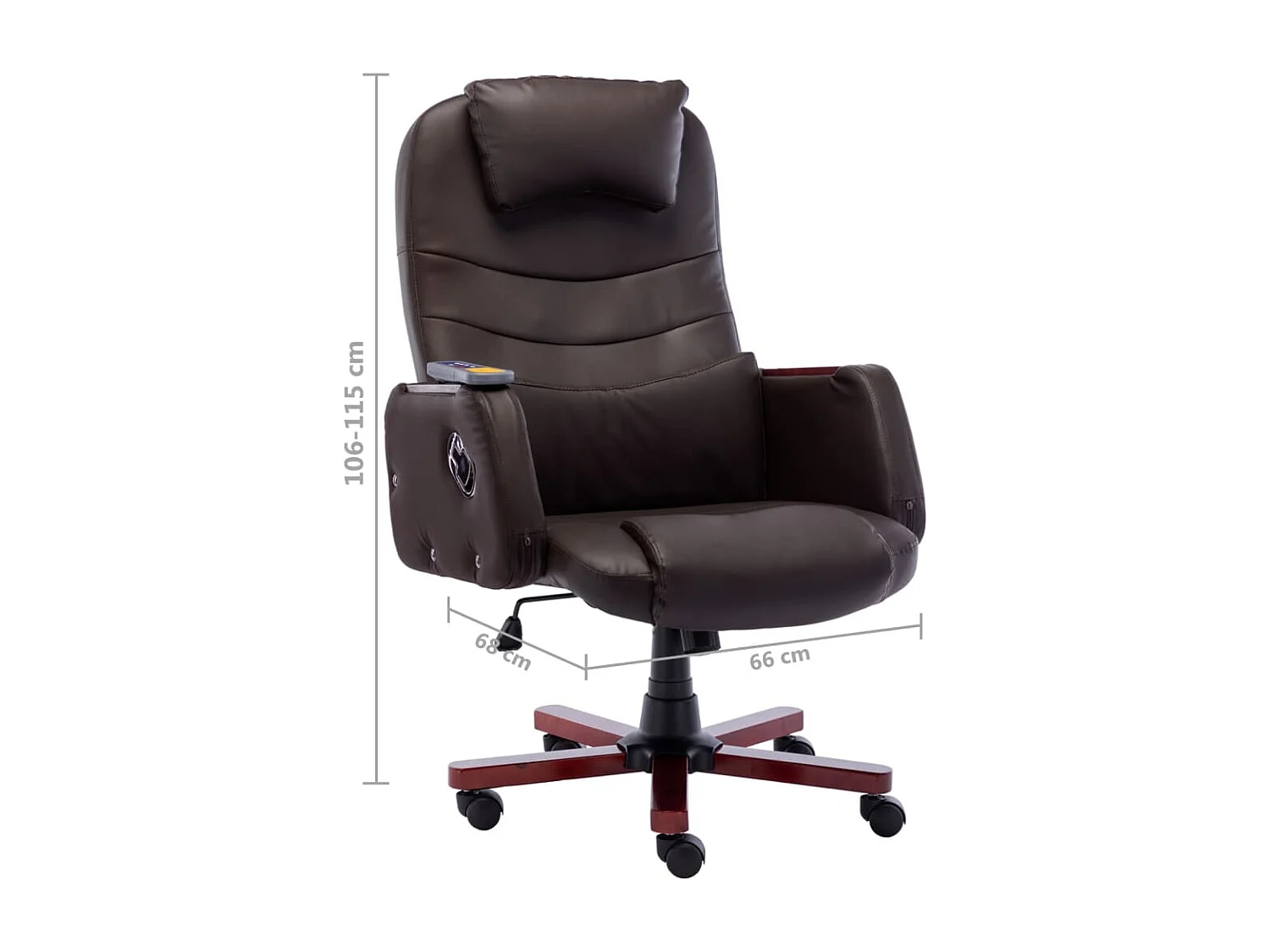 Chaise de bureau de massage Marron Similicuir