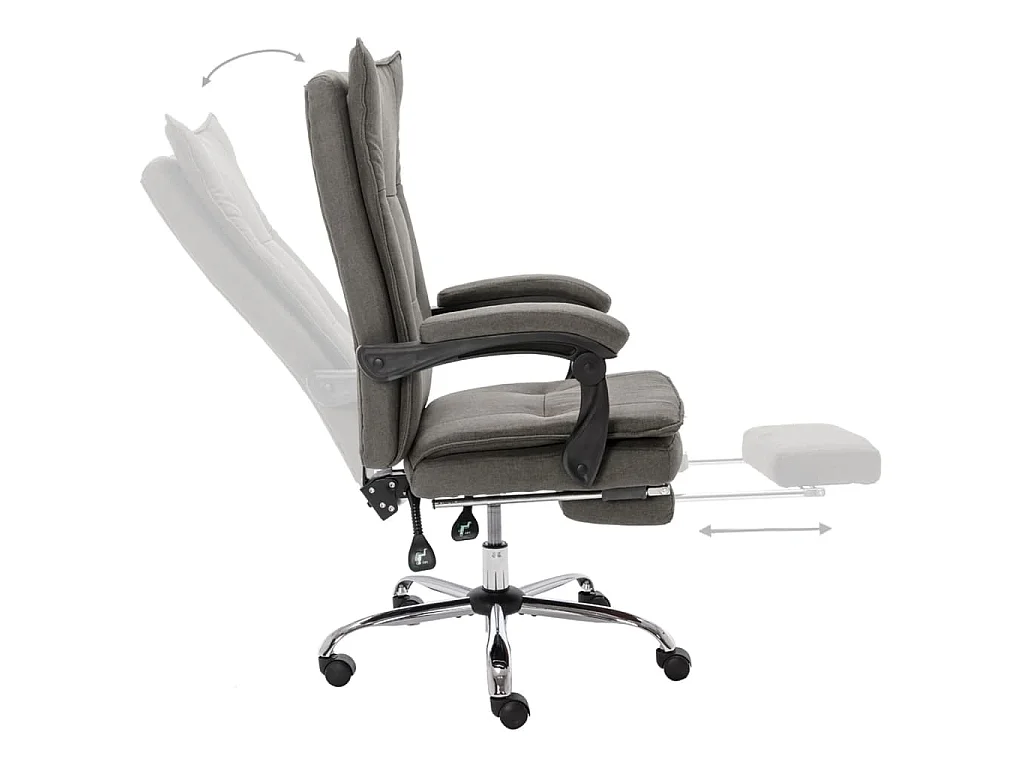 Chaise de bureau Gris Tissu