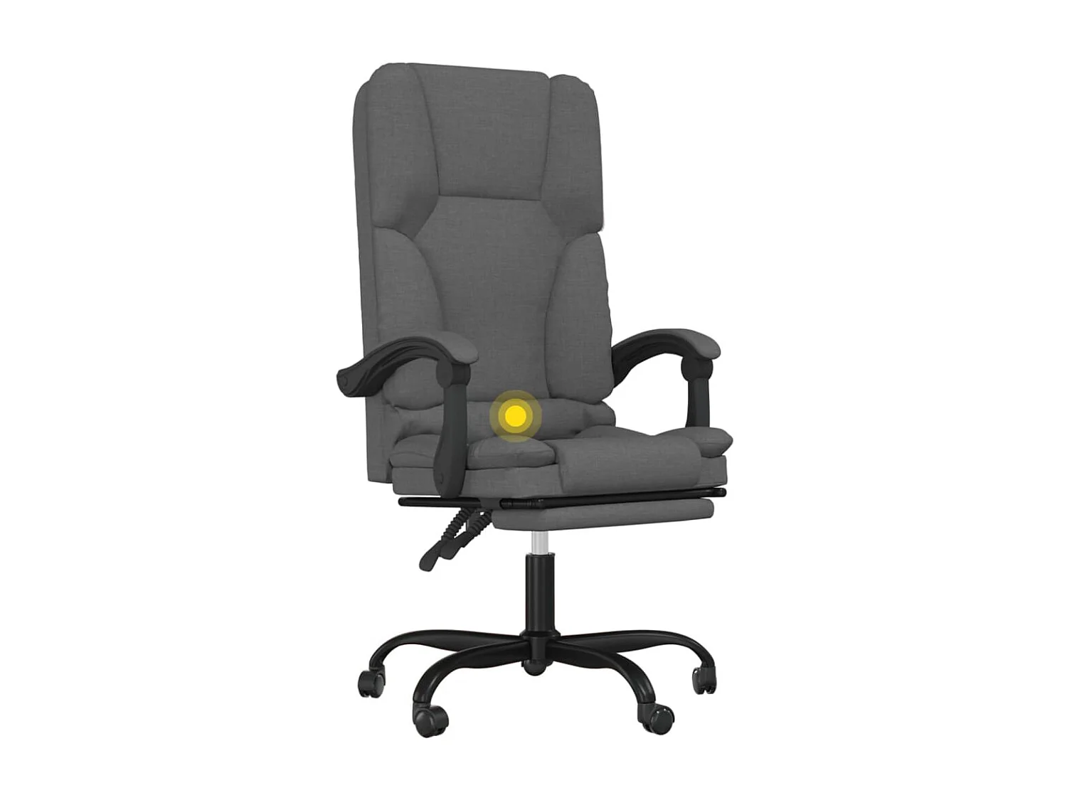 Fauteuil de massage inclinable de bureau Gris foncé Tissu