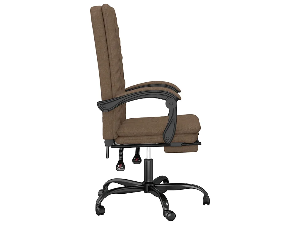 Kantoorstoel verstelbaar stof bruin