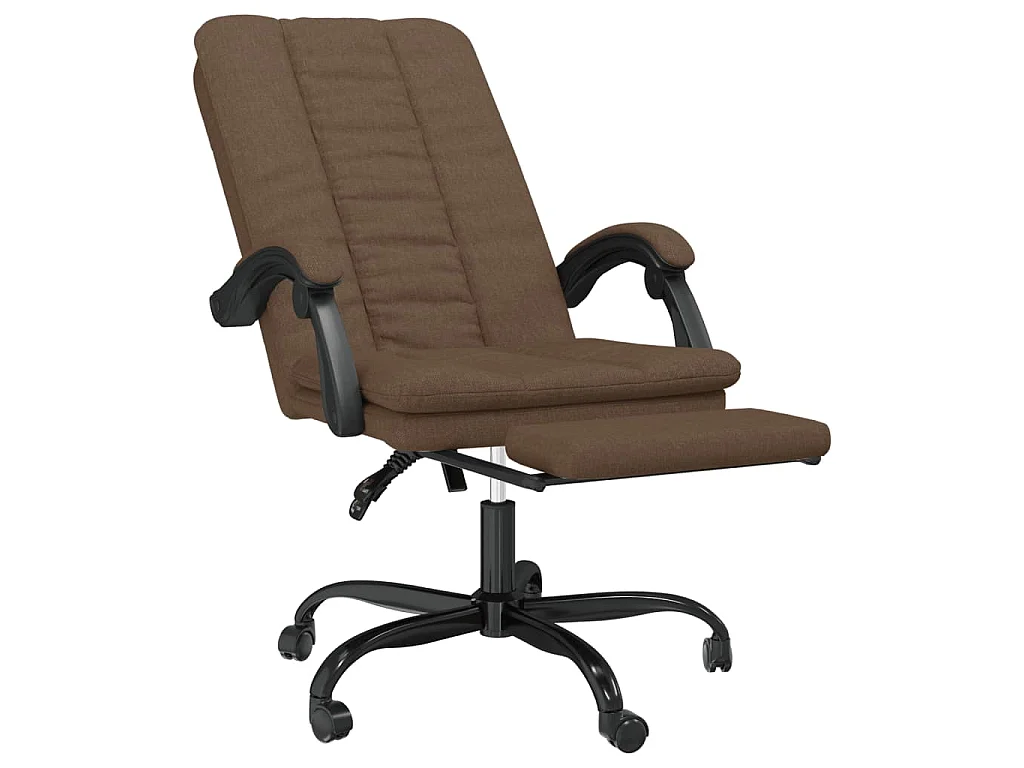 Kantoorstoel verstelbaar stof bruin