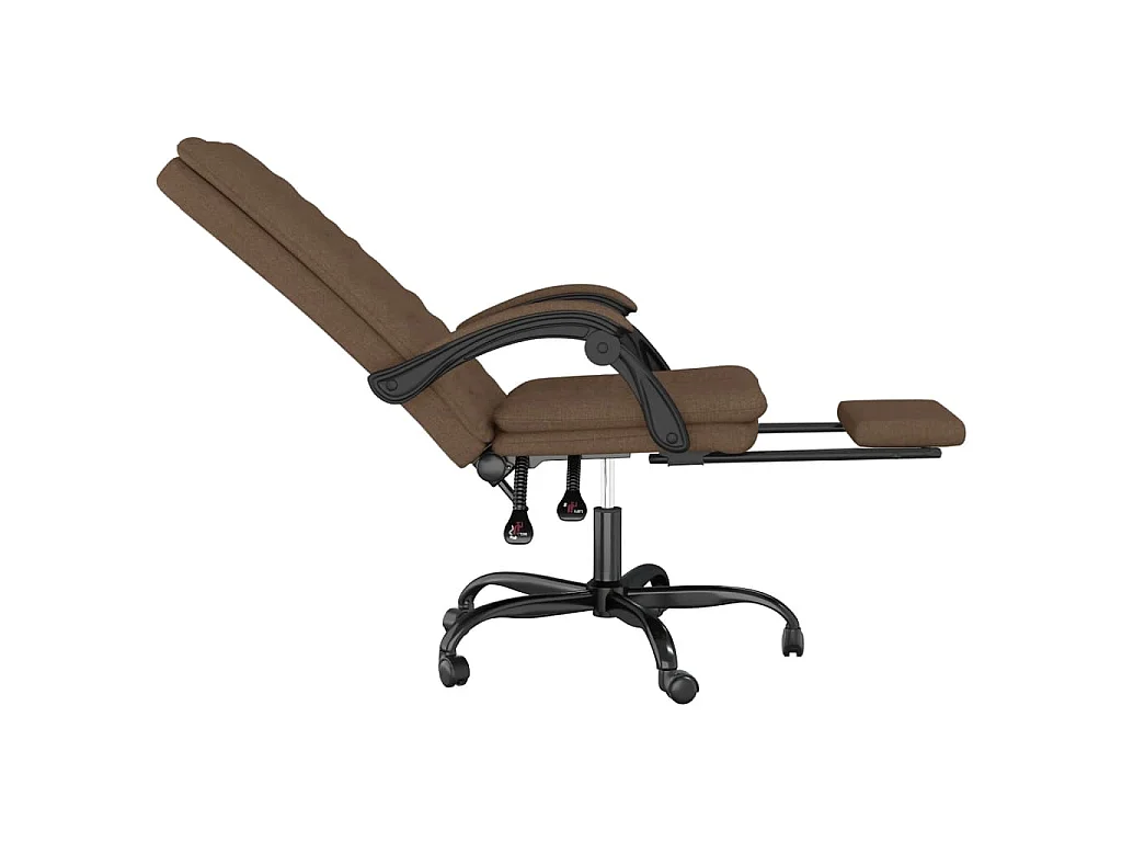 Kantoorstoel verstelbaar stof bruin