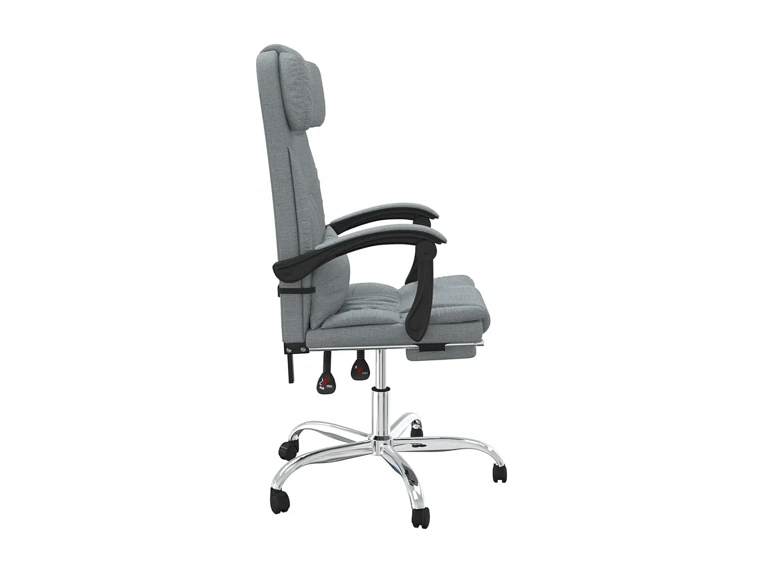Fauteuil de massage inclinable de bureau Gris clair Tissu