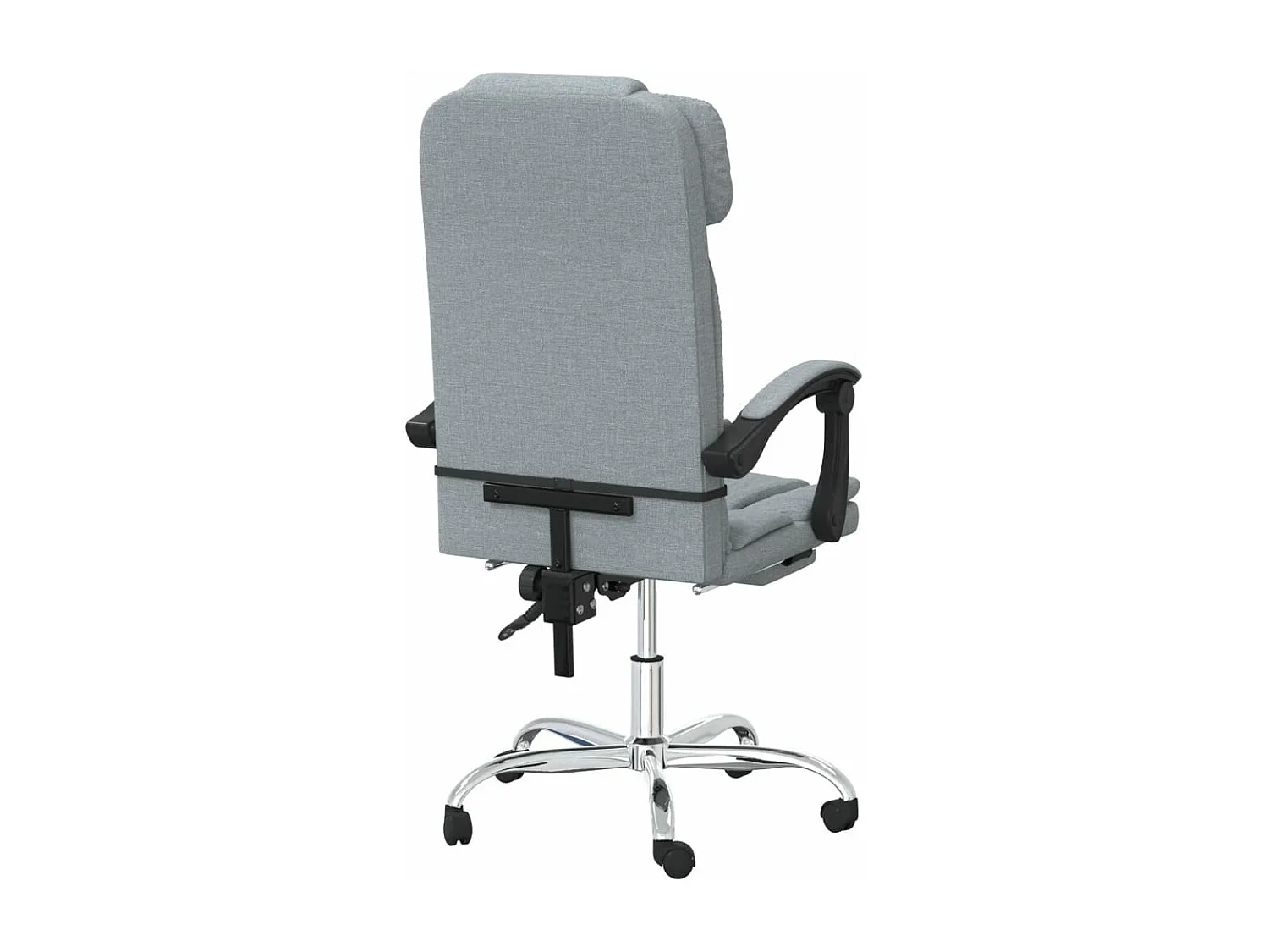 Fauteuil de massage inclinable de bureau Gris clair Tissu