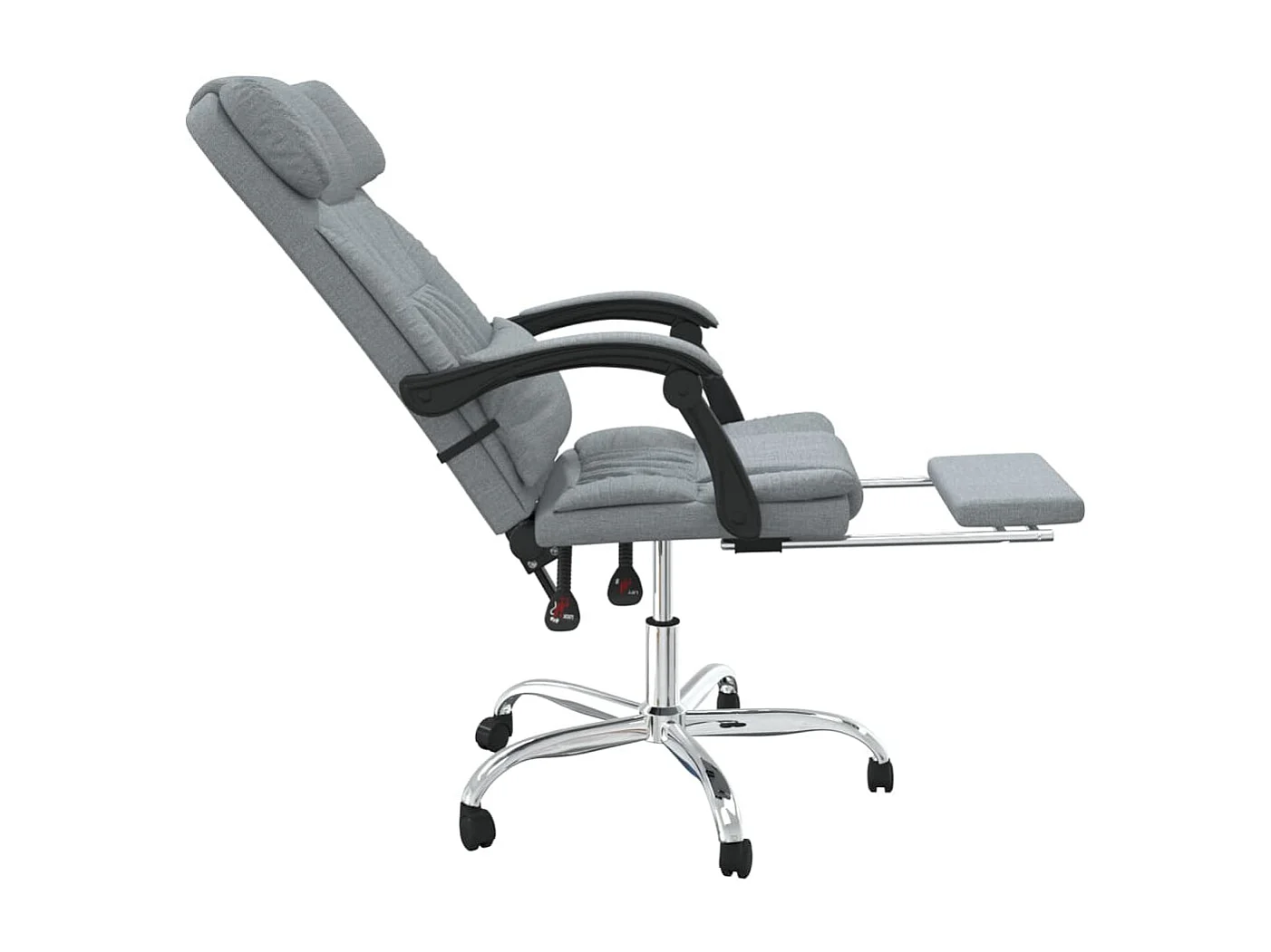 Fauteuil de massage inclinable de bureau Gris clair Tissu