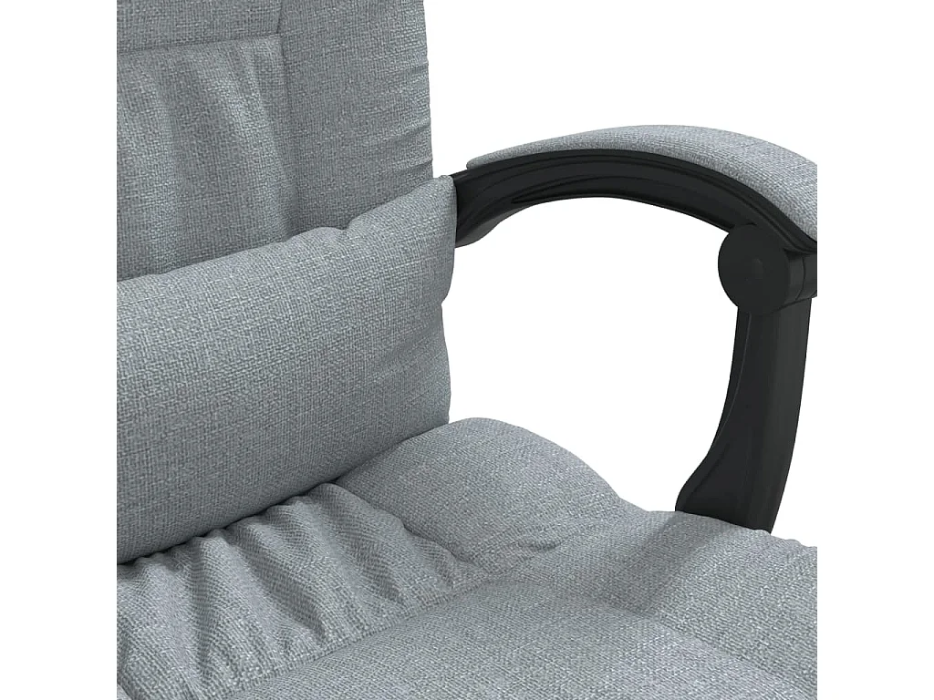 Fauteuil de massage inclinable de bureau Gris clair Tissu