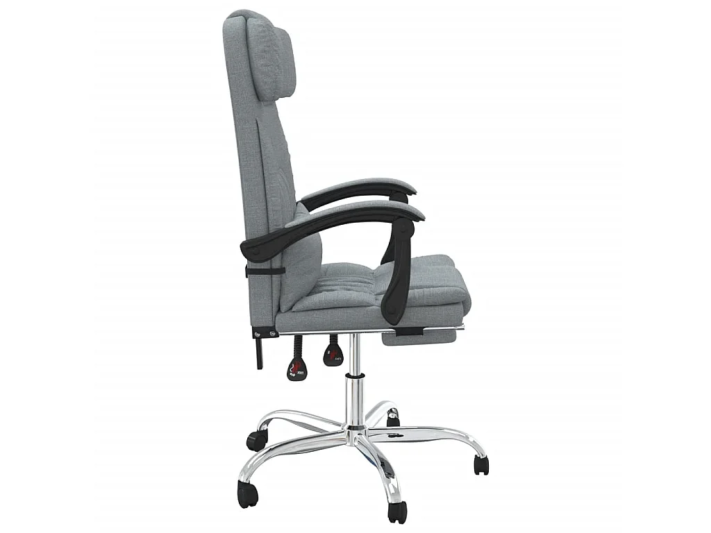 Fauteuil de massage inclinable de bureau Gris clair Tissu