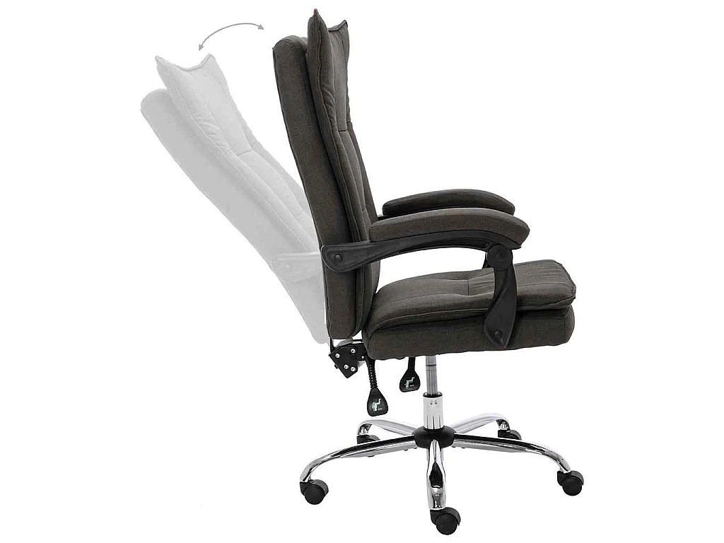 Chaise de bureau Gris Tissu