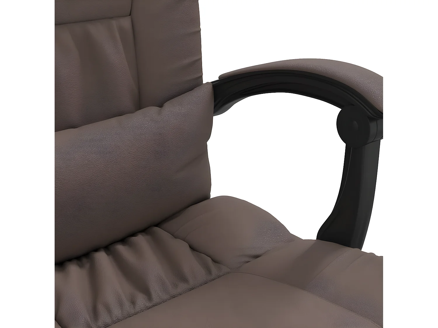 Bürostuhl mit Liegefunktion Braun Kunstleder