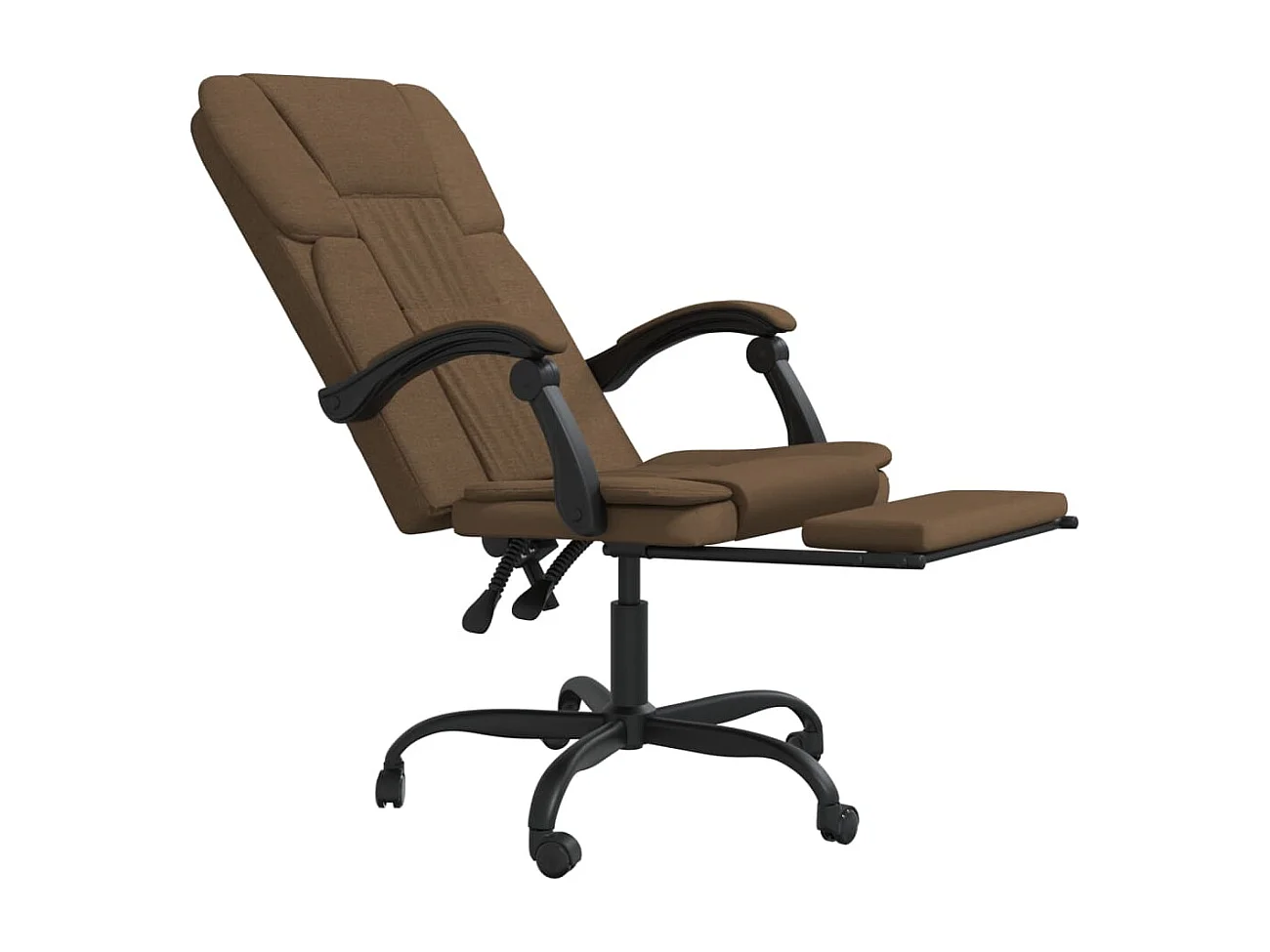 Bürostuhl mit Liegefunktion Braun Stoff