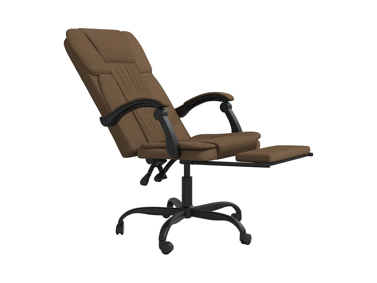 Bürostuhl mit Liegefunktion Braun Stoff
