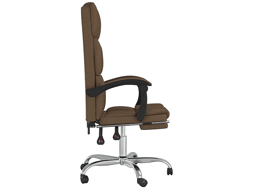 Bürostuhl mit Liegefunktion Braun Stoff