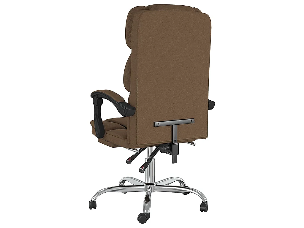 Bürostuhl mit Liegefunktion Braun Stoff