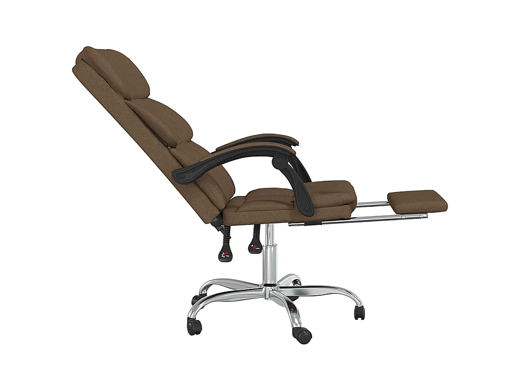 Bürostuhl mit Liegefunktion Braun Stoff